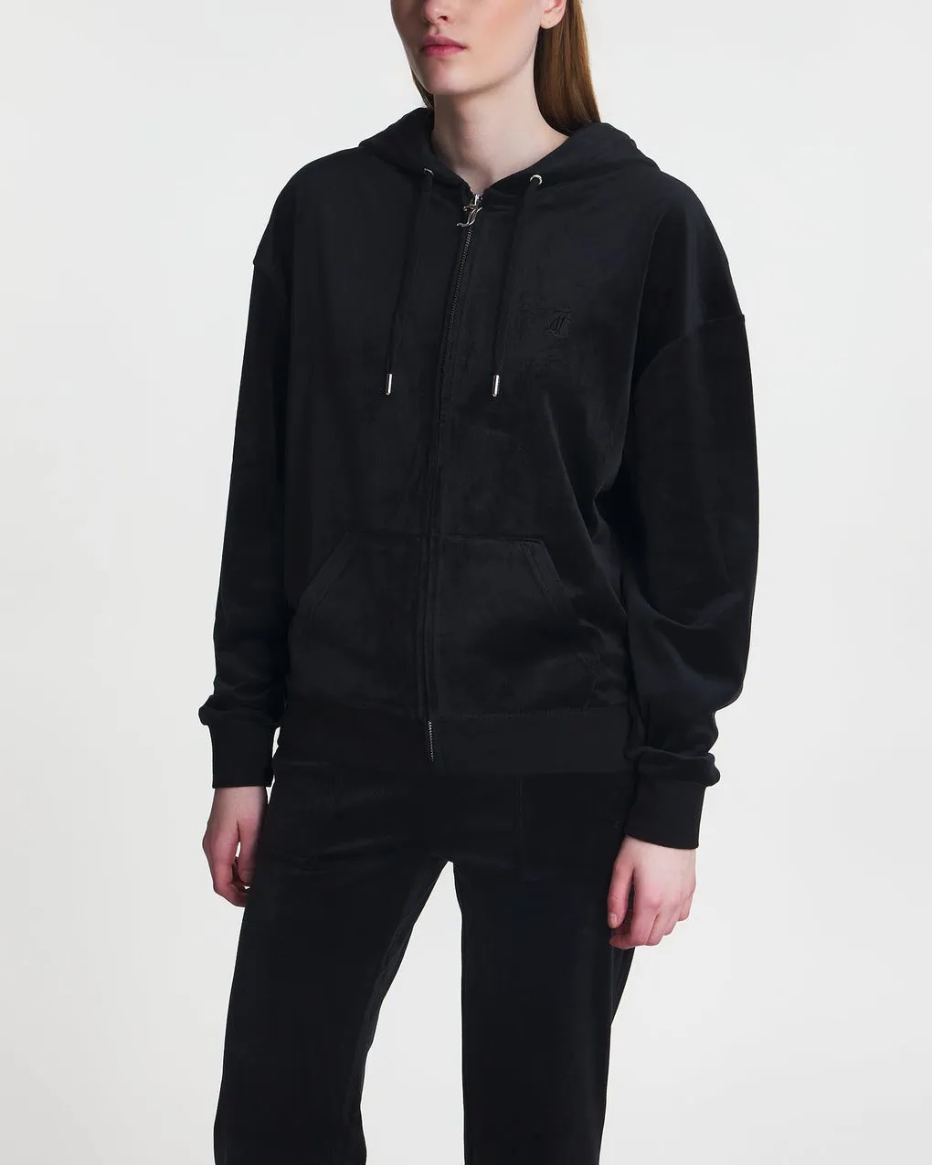 Juicy Couture   Hoodie Halan Oversized Zip Through Black 